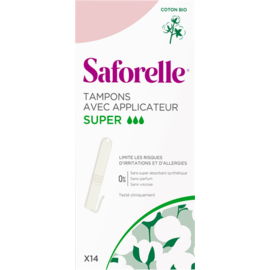 Saforelle Saforelle Coton Protect Tampons Applicat. Super 14