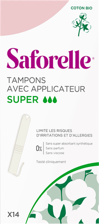 Saforelle Saforelle Coton Protect Tampons Inbrengh. Super 14