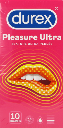 Préservatifs Durex Pleasure Me Nervurés - Lot De 10 - Largeur 56mm - Neuf