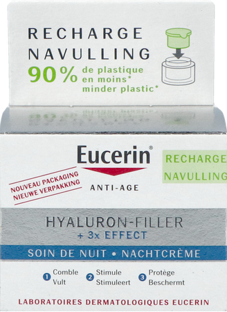 Eucerin - Beiersdorf Eucerin Hyaluron-filler X3 Nachtcreme Navul. 50ml