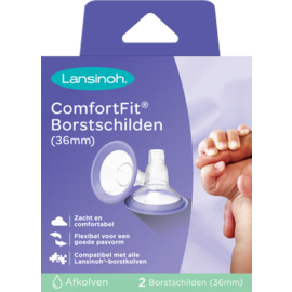 LANSINOH Lansinoh Borstschilden Comfort Fit 2x36mm