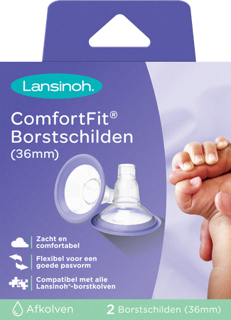 LANSINOH Lansinoh Borstschilden Comfort Fit 2x36mm