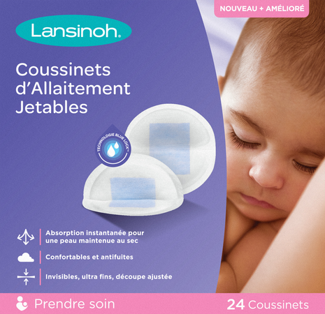 LANSINOH Lansinoh Coussinets Allait. Jet. Blue Lock Core 24