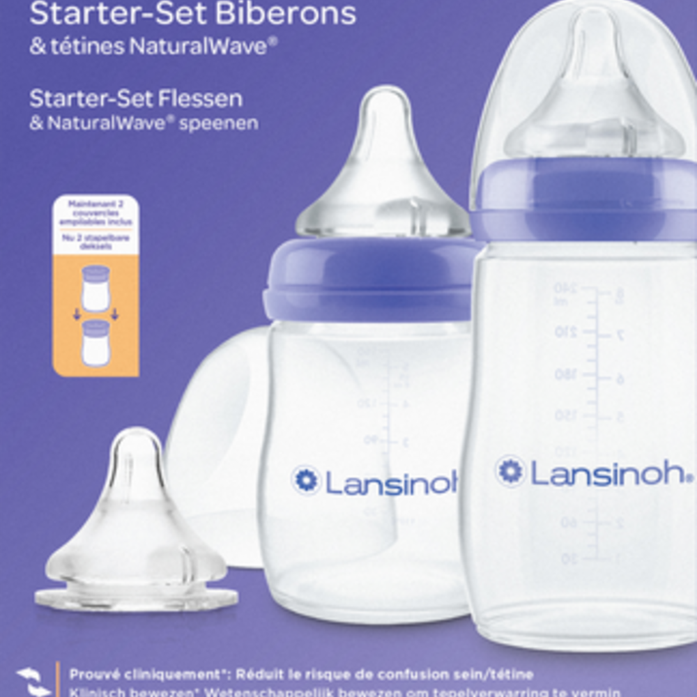 LANSINOH Lansinoh Starter Bib&tetines Natural Wave 5 Prod.