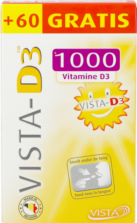 Vista-life Pharma Vista D3 1000 Promo Smelttabl 120 + 60 Gratis