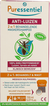 Puressentiel A/luizen Sh Behand. 2in1 150ml + Kam