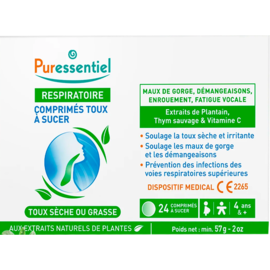 Puressentiel Ademhaling Hoest Zuigtabl 24