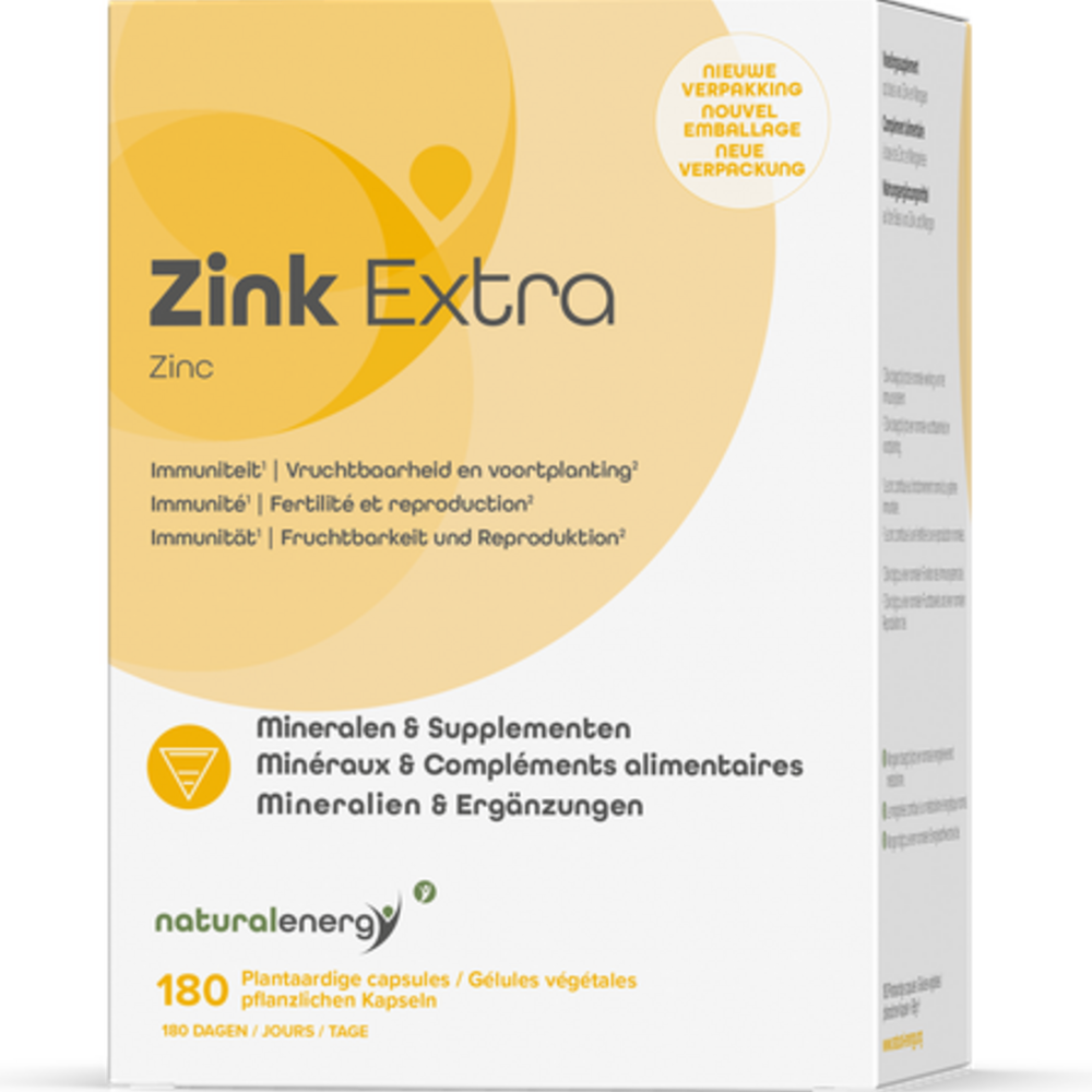 Natural Energy Zinc Extra Caps 180 Natural Energy Labophar