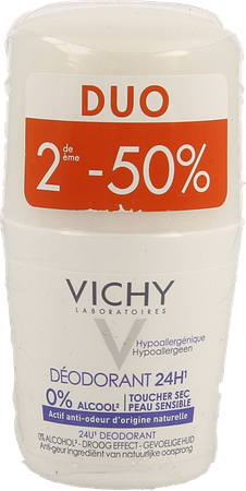 VICHY Vichy Deo P React. S/sel Alu Bille 24h Duo 2x50ml