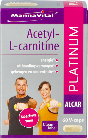 MANNAVITAL Mannavital Acetyl l-carnitine Platinum V-caps 60