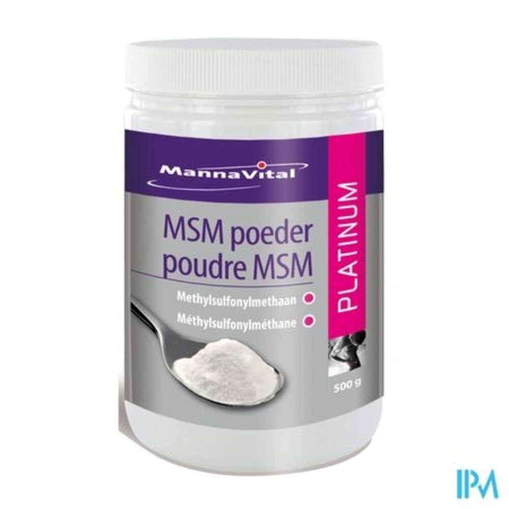 MANNAVITAL Msm Poeder Platinum 500 Gr