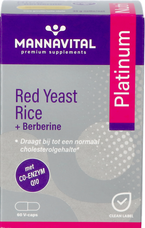 MANNAVITAL Mannavital Red Yeast Rice+berberine Plat.v-caps 60