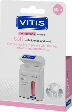 Vitis Floss Waxed Fluor Mint 50m 1650