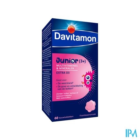 DAVITAMON Davitamon Junior Framboos V1 Comp 60