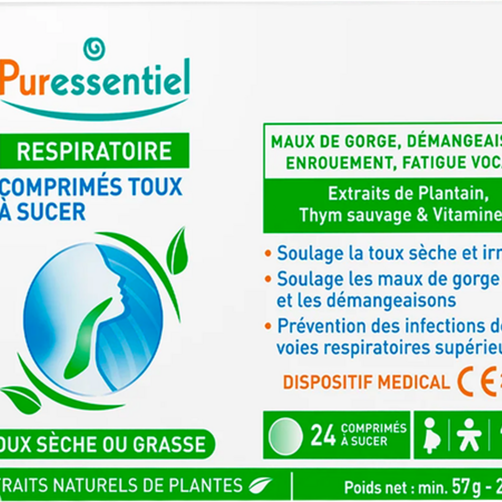 Puressentiel Ademhaling Hoest Zuigtabl 24
