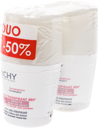 VICHY Vichy Deo A/haargroei Roller 48h Duo 2x50ml