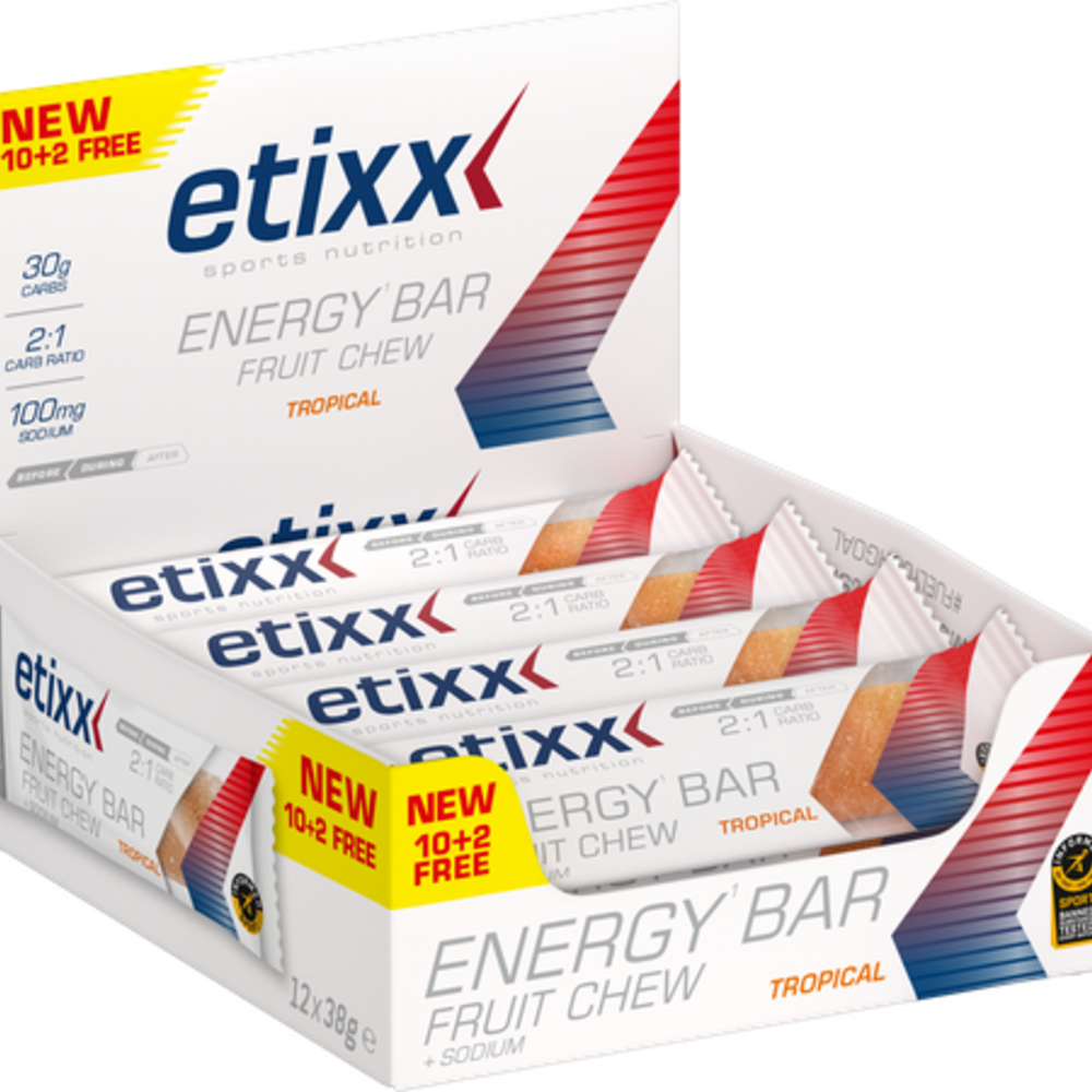 ETIXX Etixx Energy Bar Fruit Tropical 12x38g