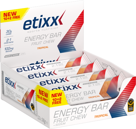 ETIXX Etixx Energy Bar Fruit Tropical 12x38g