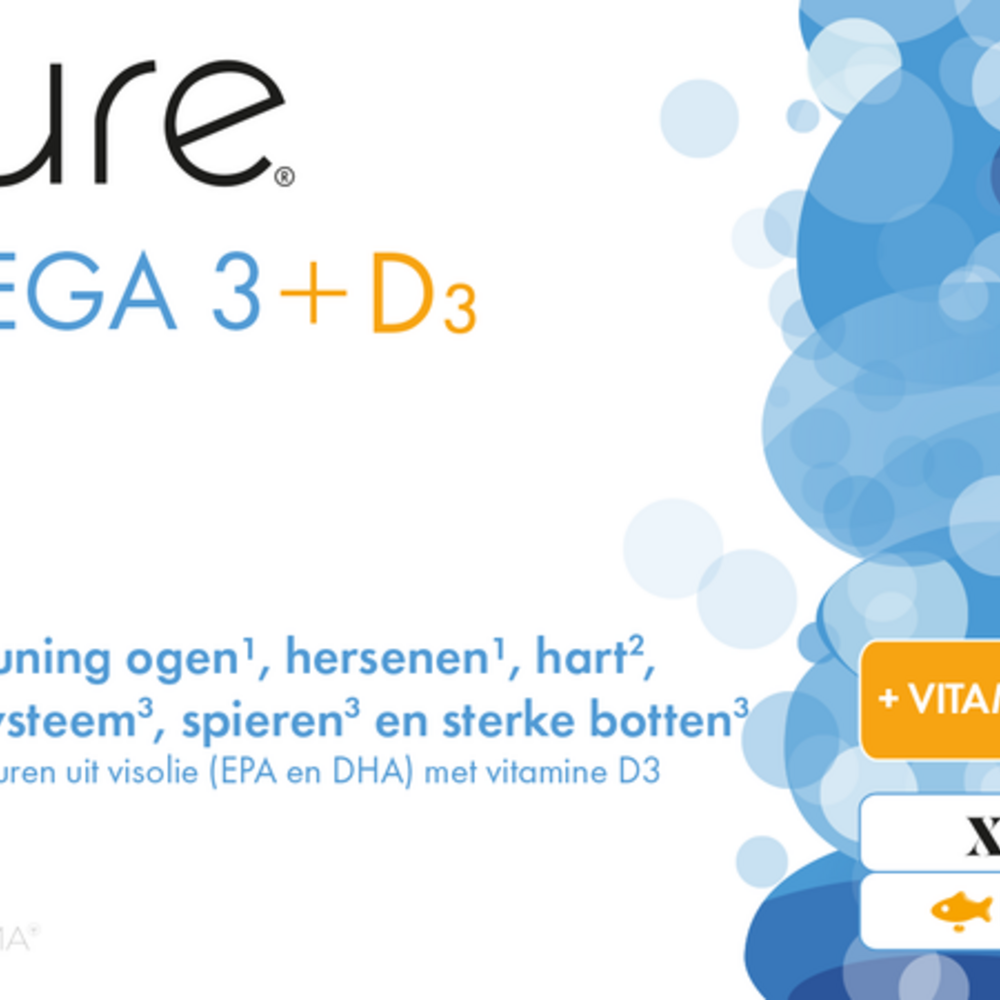 Pure by Solidpharma Pure Omega 3 + D3 Softgels 30