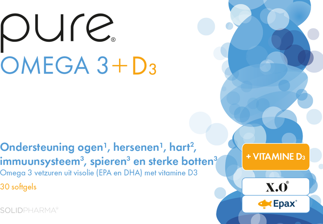 Pure by Solidpharma Pure Omega 3 + D3 Softgels 30