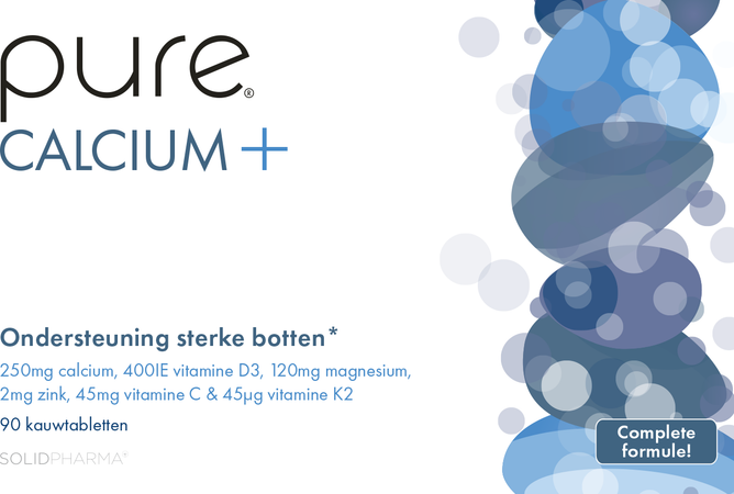Pure by Solidpharma Pure Calcium+ Kauwtabl 90