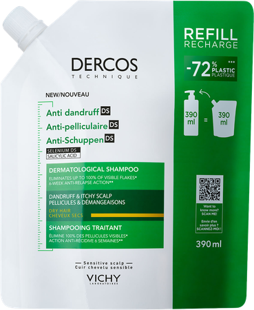 Vichy Dercos Sh A/roos Droog Haar Refill 390ml