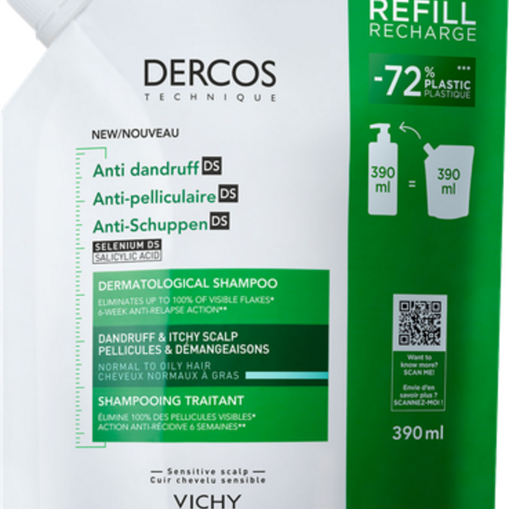 Vichy Dercos Sh Trait.a/pell Chev.gras Refill390ml