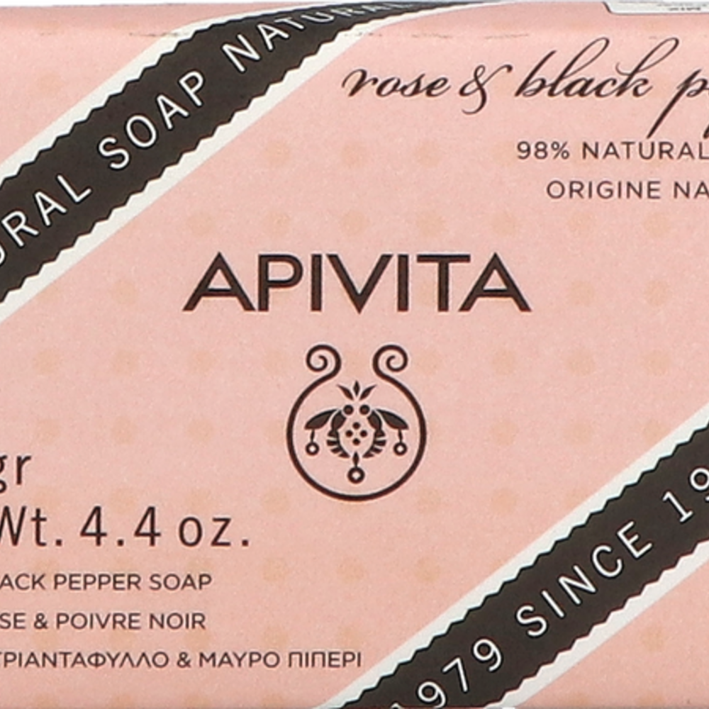 Apivita Apivita Savon Natural Rose Poivre Noir 125g