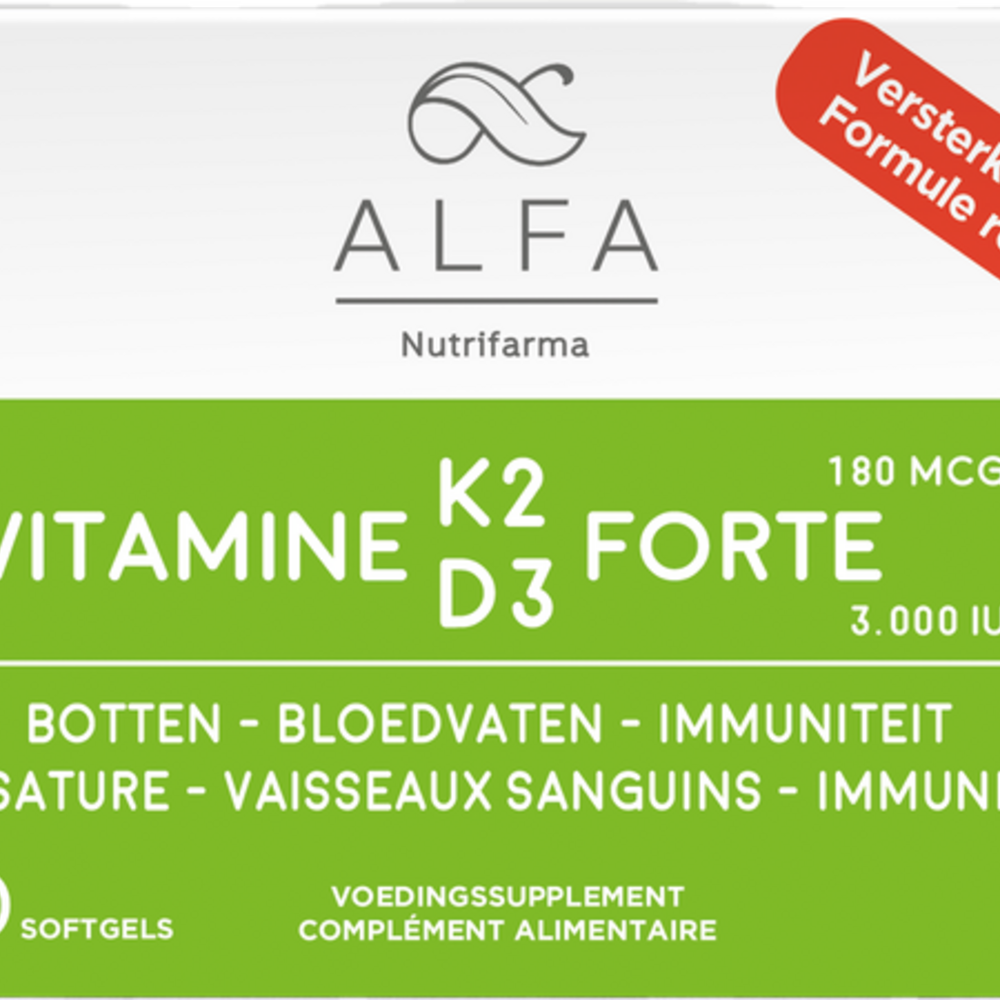alfa nutrifarma Alfa Vitamine K2 D3 Forte Softcaps 60 Nf