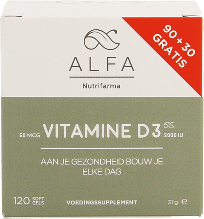 alfa nutrifarma Alfa Vitamine D3 50mcg Softgel 120