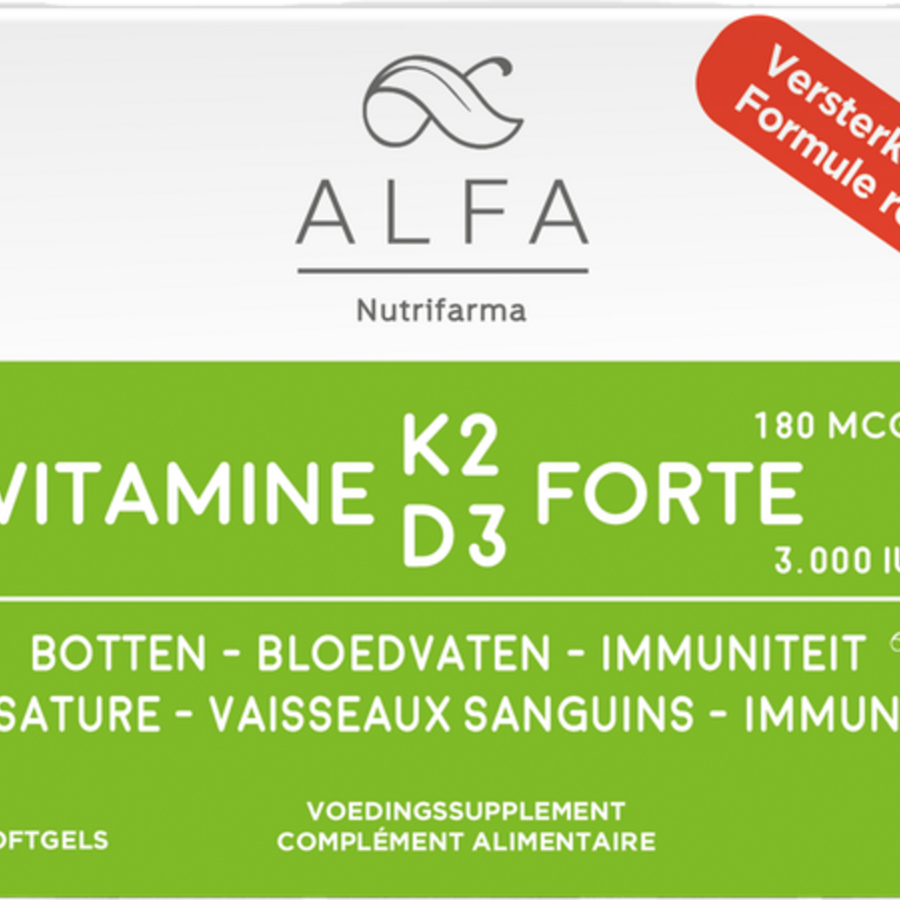 alfa nutrifarma Alfa Vitamine K2 D3 Forte Softcaps 30 Nf