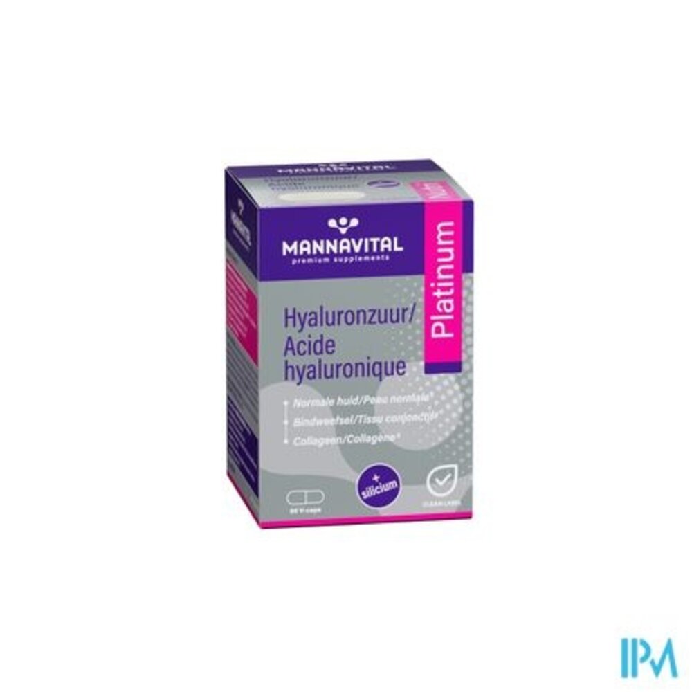 Mannavital Acide Hyaluronique Platinium V-caps 60