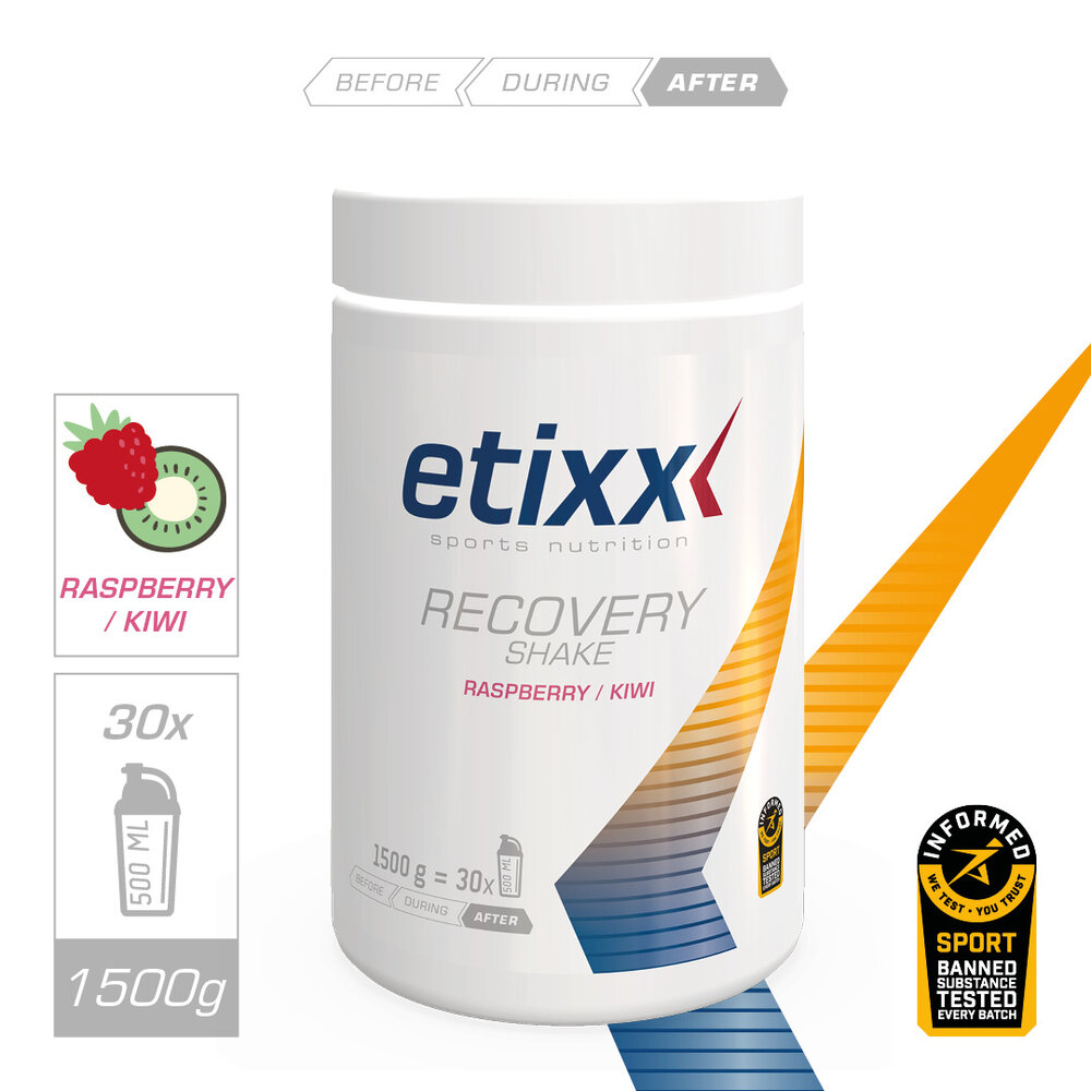 ETIXX Etixx Recovery Shake Rasp/kiwi 1500g