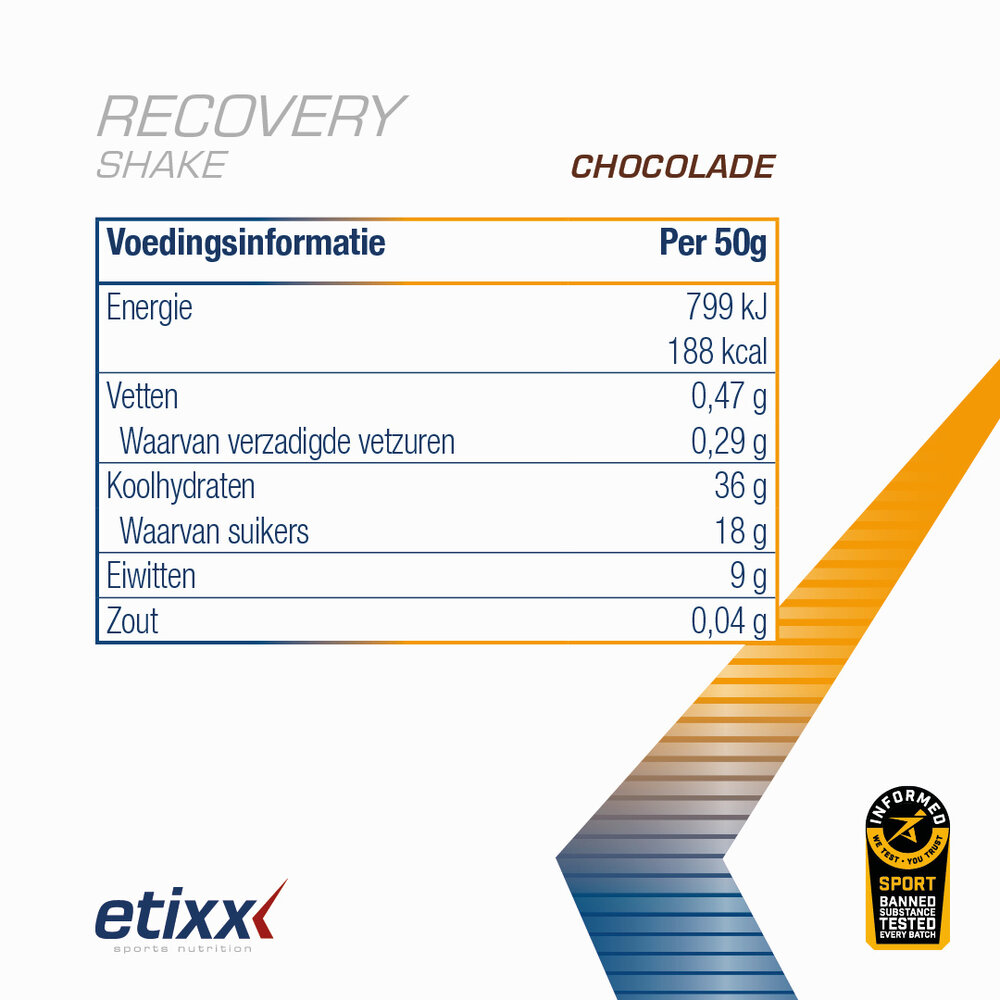 ETIXX Etixx Recovery Shake Chocolate 1500g