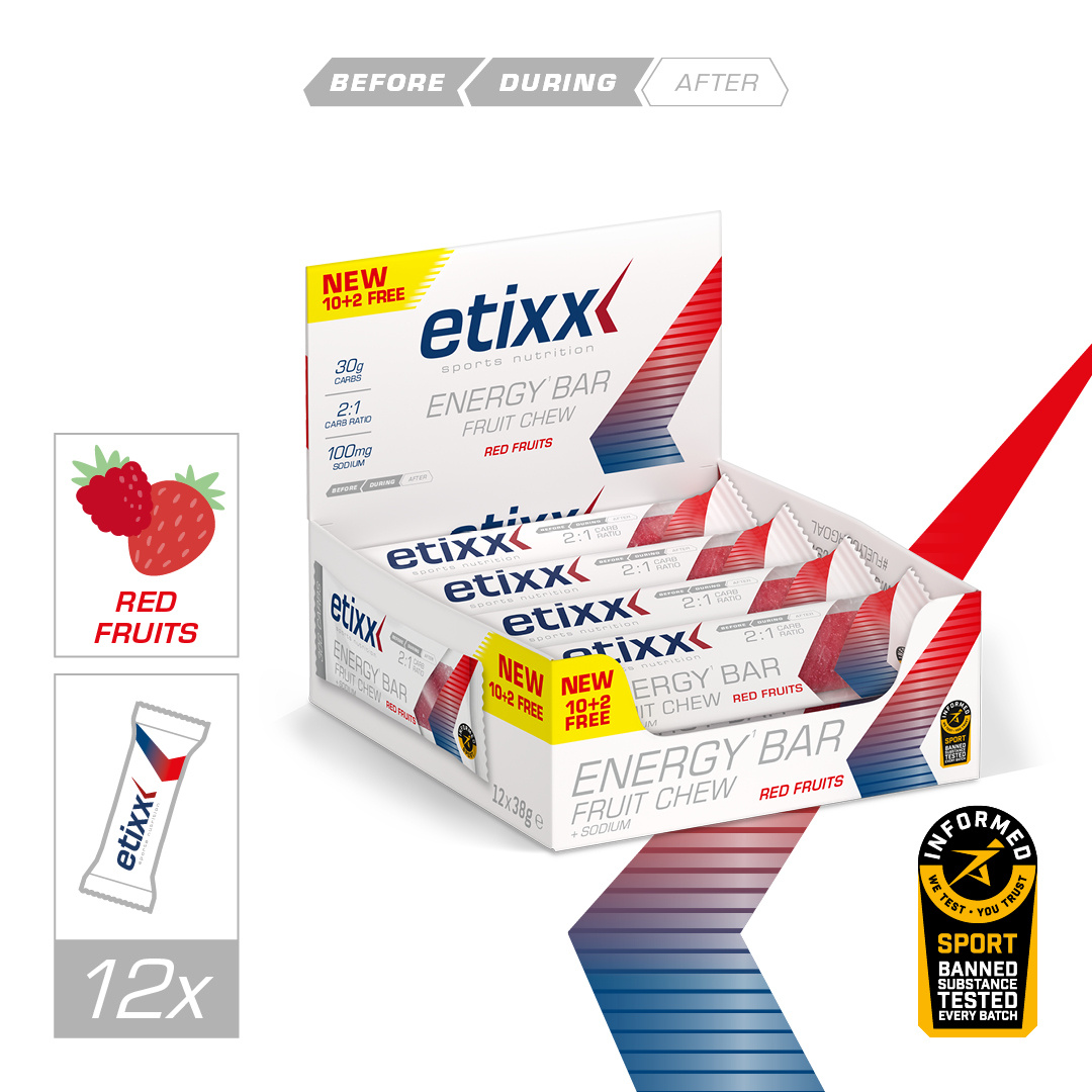 ETIXX Etixx Energy Bar Fruit Red Fruits 12x38g