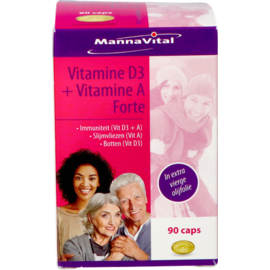 MANNAVITAL Mannavital Vitamine D3 + Vitamine A Forte Caps 90