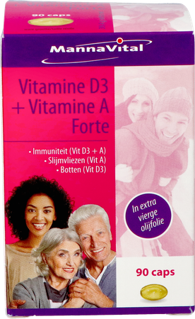 MANNAVITAL Mannavital Vitamine D3 + Vitamine A Forte Caps 90