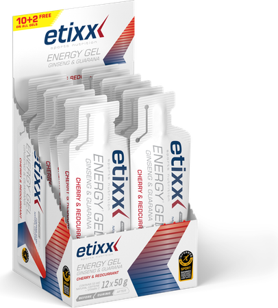 ETIXX Etixx Ginseng&guarana Energy Gel Red Currant-cherry 12x50g