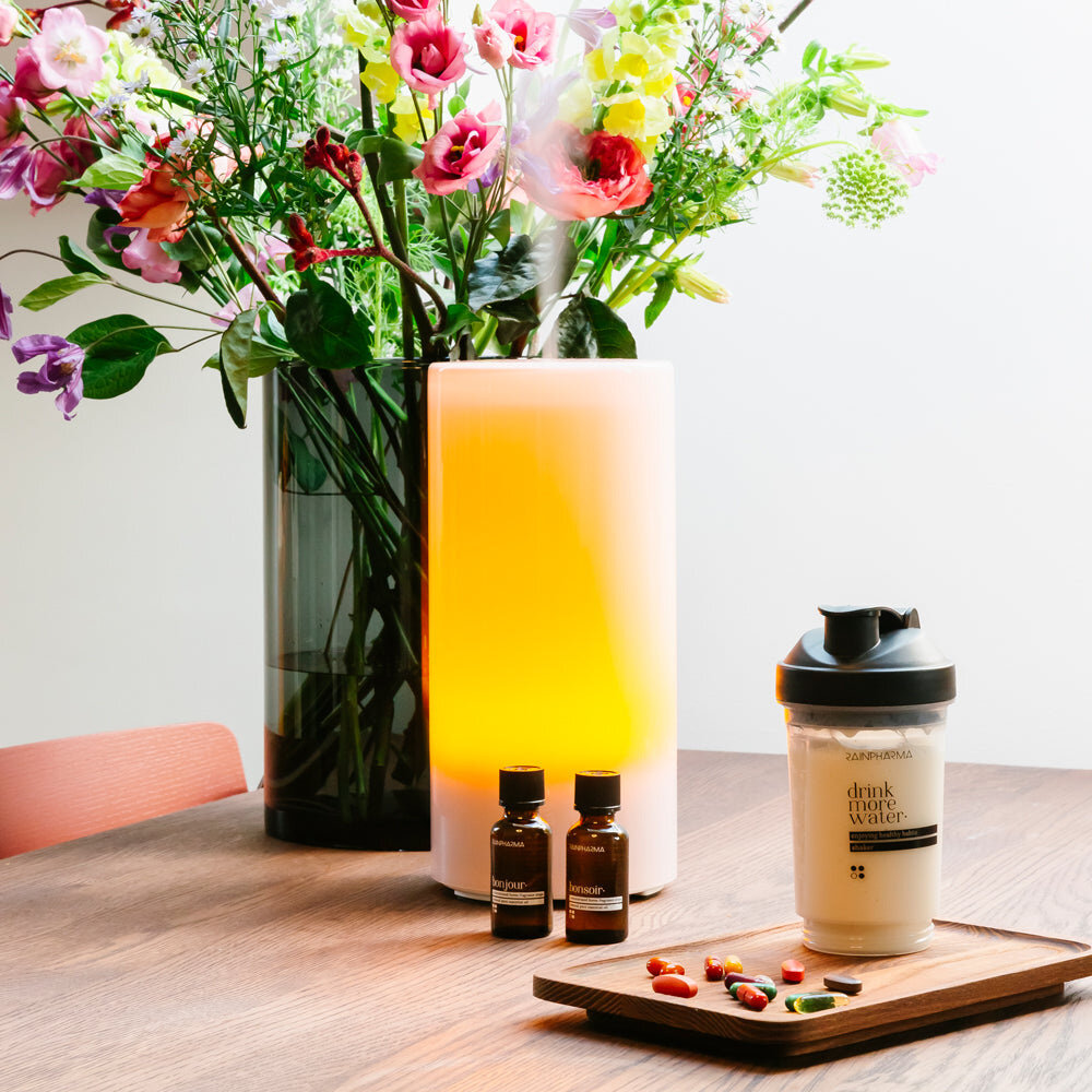 Rainpharma RainPharma Aurora Glass Sleeve - Moonlight - Wit - Handgeblazen Koker voor Aromadiffuser - Voor essentiële olie