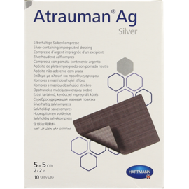 Atrauman Ag 5x5cm St. 10 P/s