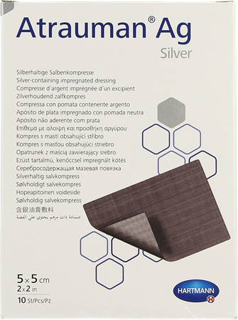 Atrauman Ag 5x5cm St. 10 P/s