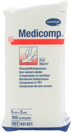 Medicomp 5x5cm 4l. Nst. 100 P/s