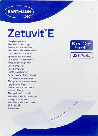 Zetuvit E 10x10cm St. 25 P/s