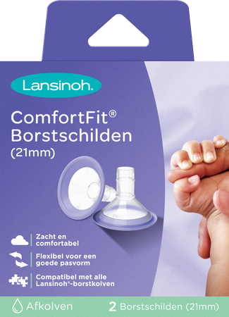 LANSINOH Lansinoh Borstschilden Comfort Fit 2x21mm