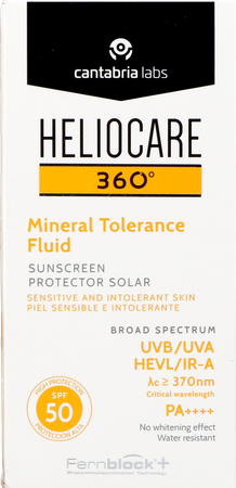 Heliocare 360° Mineral Tolerance Fluid Ip50 50ml