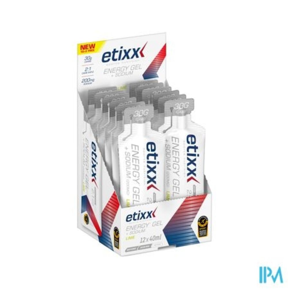 ETIXX Etixx Energy Gel + Sodium Lime 12x40ml