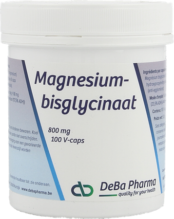 Magnesiumbisglycinaat 800mg V-caps 100