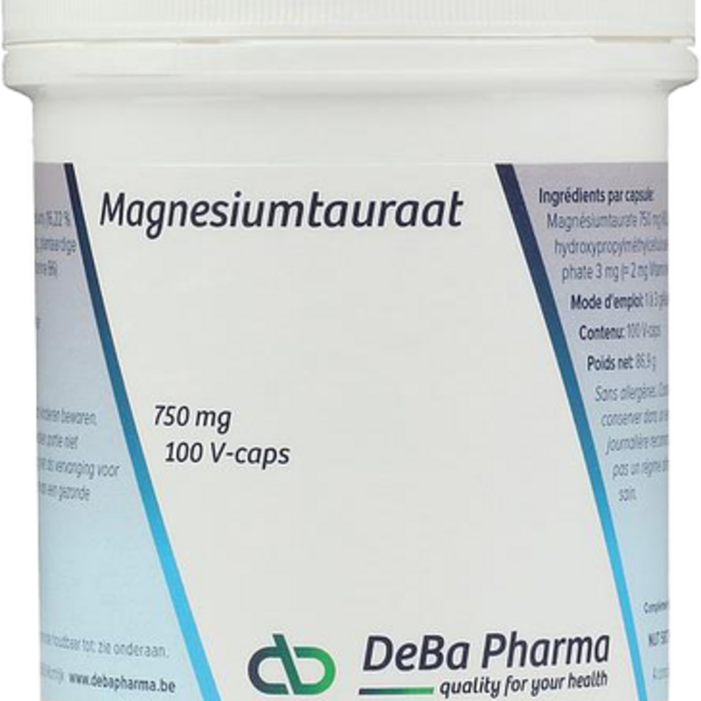 Magnesiumtauraat V-caps 100x750mg Deba