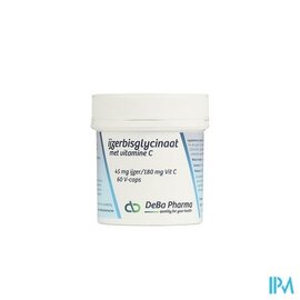 DEBAPHARMA Ijzebisglycinaat 45mg + Vit C 180mg V-caps 60 Deba