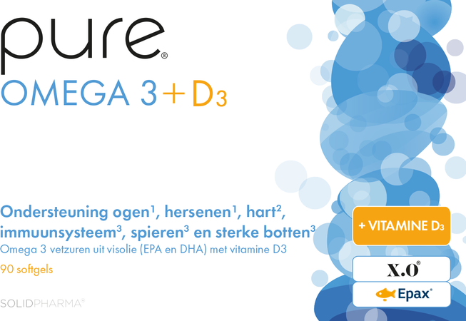 Pure Omega 3 + D3 Softgels 90